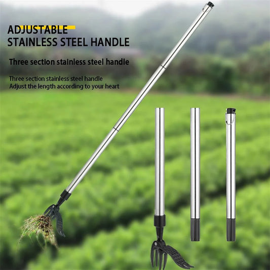 3 Section Stainless Steel Weeding Pole